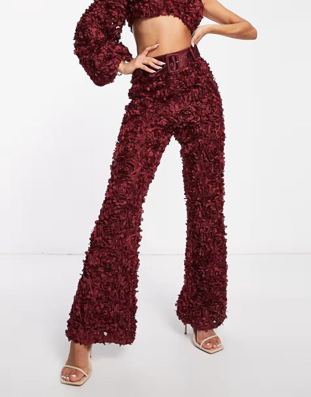ASOS 3D Lace Pants With Belt - US 8